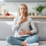 Breathing to move from 'fight or flight' to 'rest and digest'